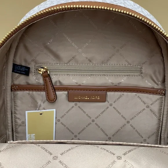 MICHAEL KORS Kenly Medium Backpack Signature Vanilla Bag - Picture 9 of 16